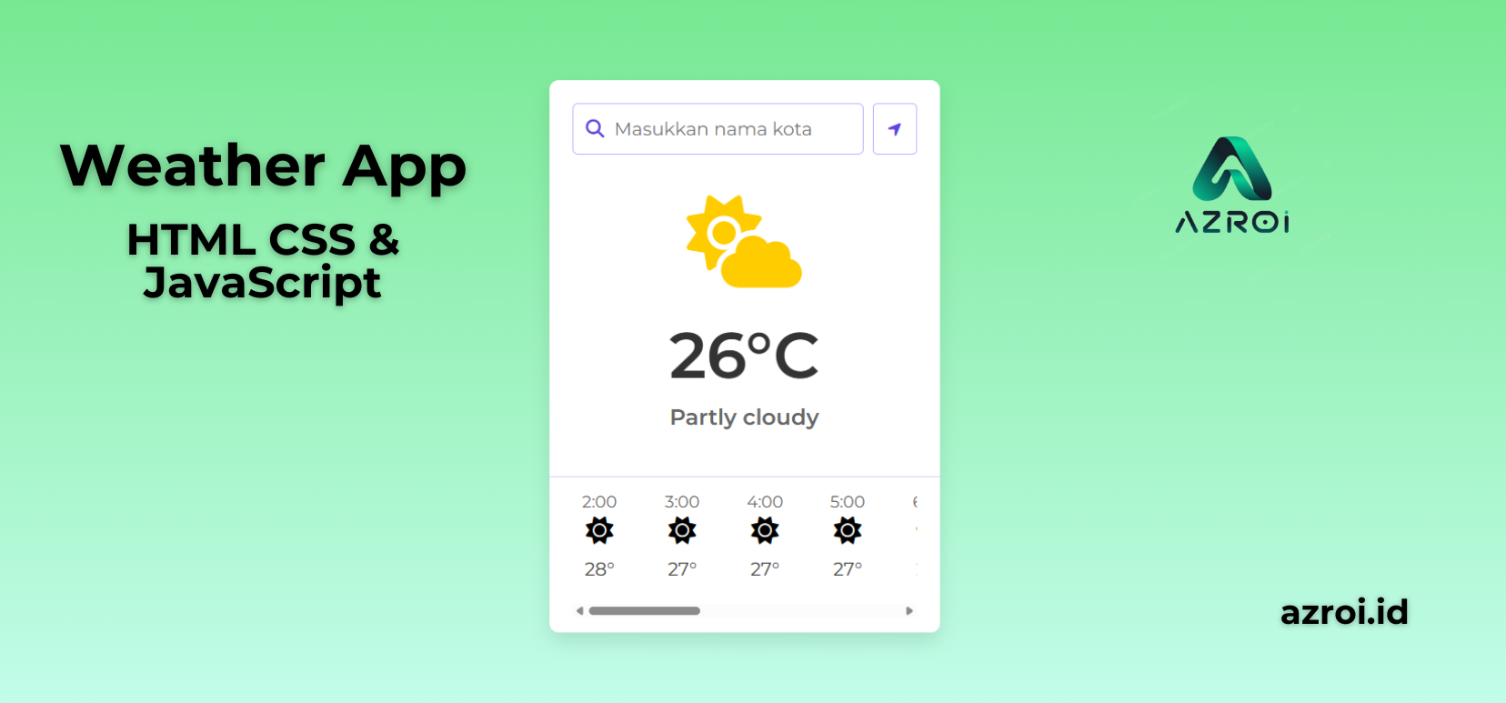 Project: Membuat Aplikasi Cuaca API dengan HTML, CSS, dan JavaScript