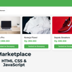 Project HTML CSS & JavaScript: Website Marketplace Sederhana