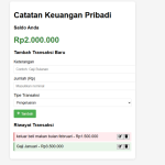 React Project: Membangun Sistem Catatan Keuangan