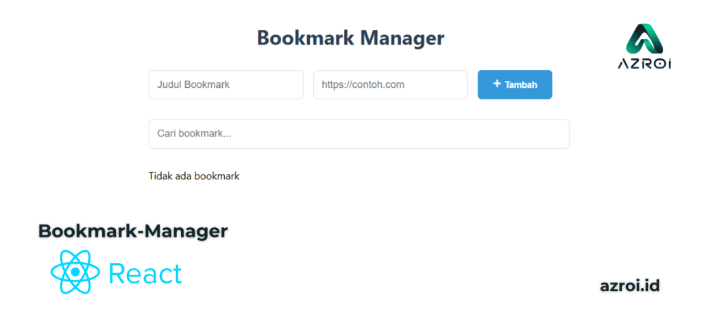 Project React : Aplikasi Bookmark Website
